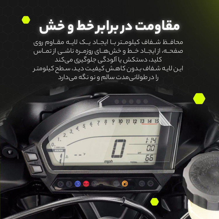 برچسب محافظ صفحه کیلومتر موتور سیکلت مولتی نانو مدل X-S1T مناسب برای زونتس Z2 200 G1 ABS